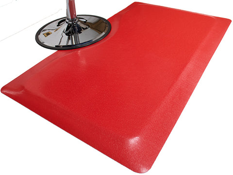 Choice 3' x 3' Red Rubber Connectable Grease-Resistant Anti-Fatigue Floor  Mat - 1/2 Thick